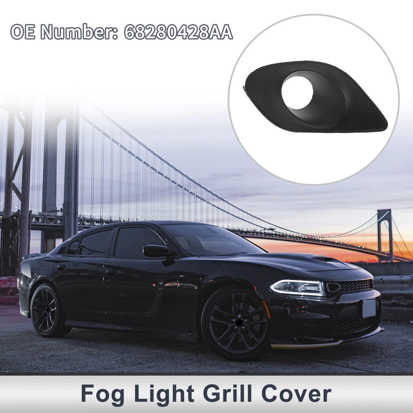 Front Right Fog Light Grill for Dodge Charger (2015-2020)