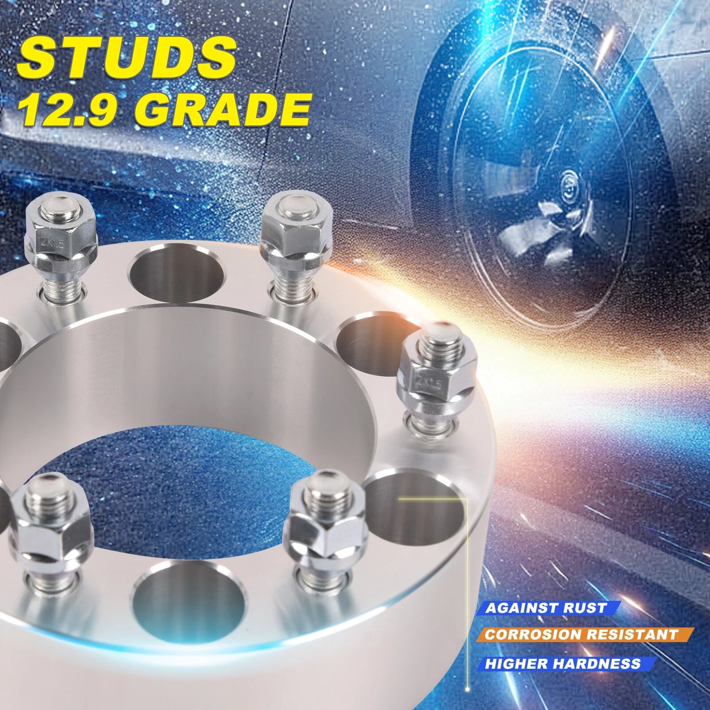 50mm 6 Stud Wheel Spacers 2 x 6x5.5" for Landcruiser Patrol Hilux 4WD 4Runner