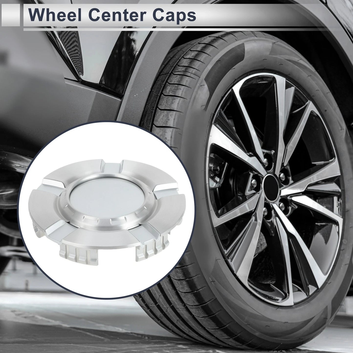 Wheel Center Caps for Chevrolet Silverado 1500 Silver-Tone Plastic (2007-2013)