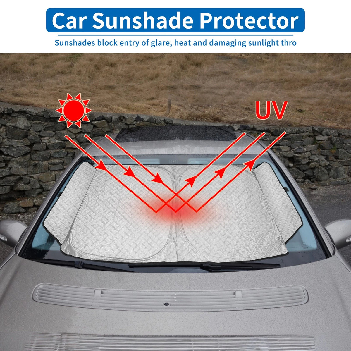 Aluminum Film Foldable Window Cover for Mitsubishi Delica B34A