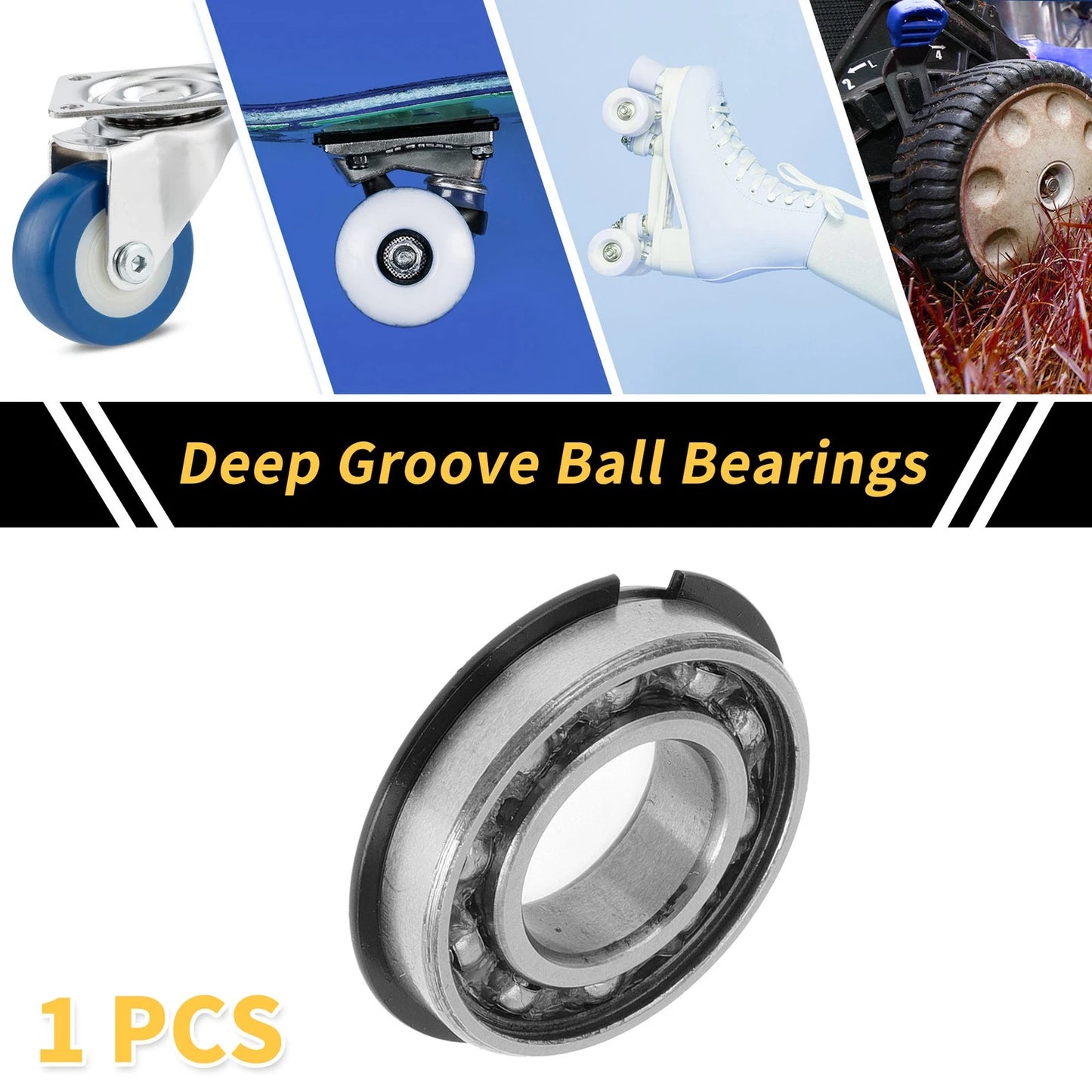 Deep Groove Ball Bearings P5 12x24x6mm for Scooter Skateboard Wheel