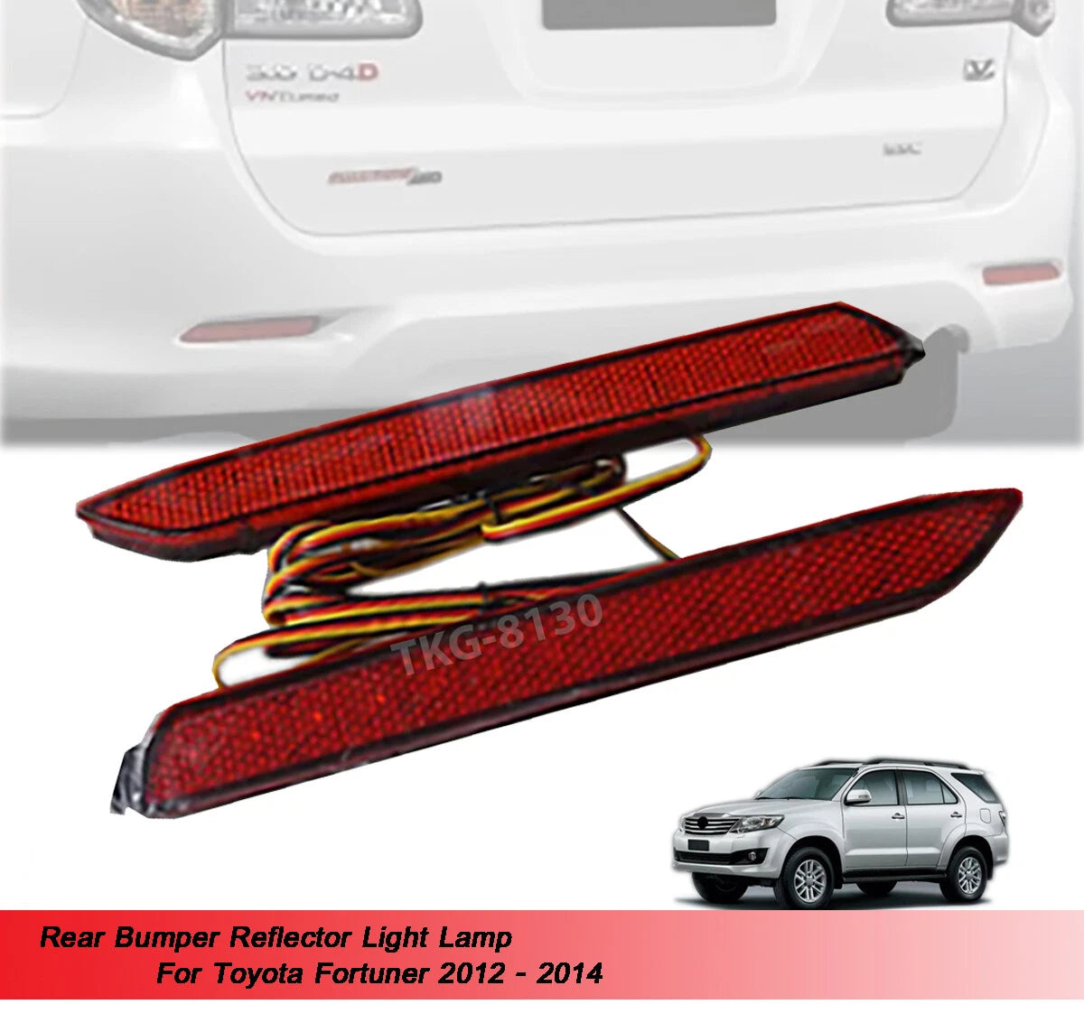 Rear Bumper Reflector Light for Toyota Fortuner (2012-2014)
