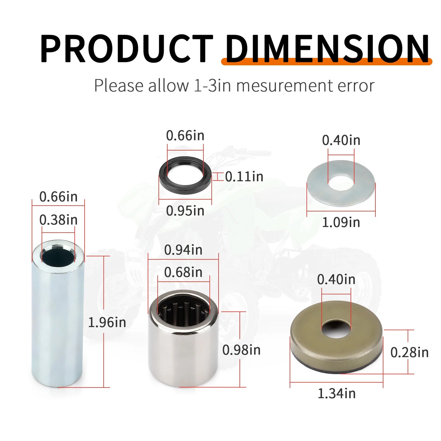A-Arm Lower Bearing Bushing Seal Kit for Suzuki Quadsport Z400 LTZ400 2003-14