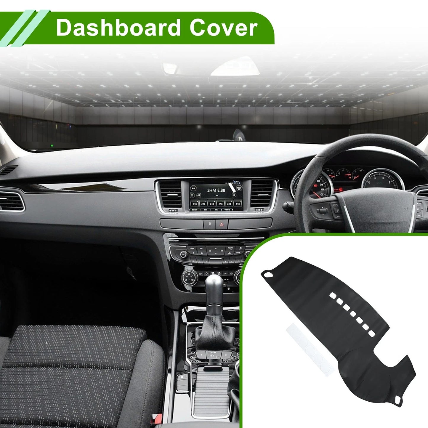 Dashboard Cover Mat for Peugeot 508 (2010-2015) Black