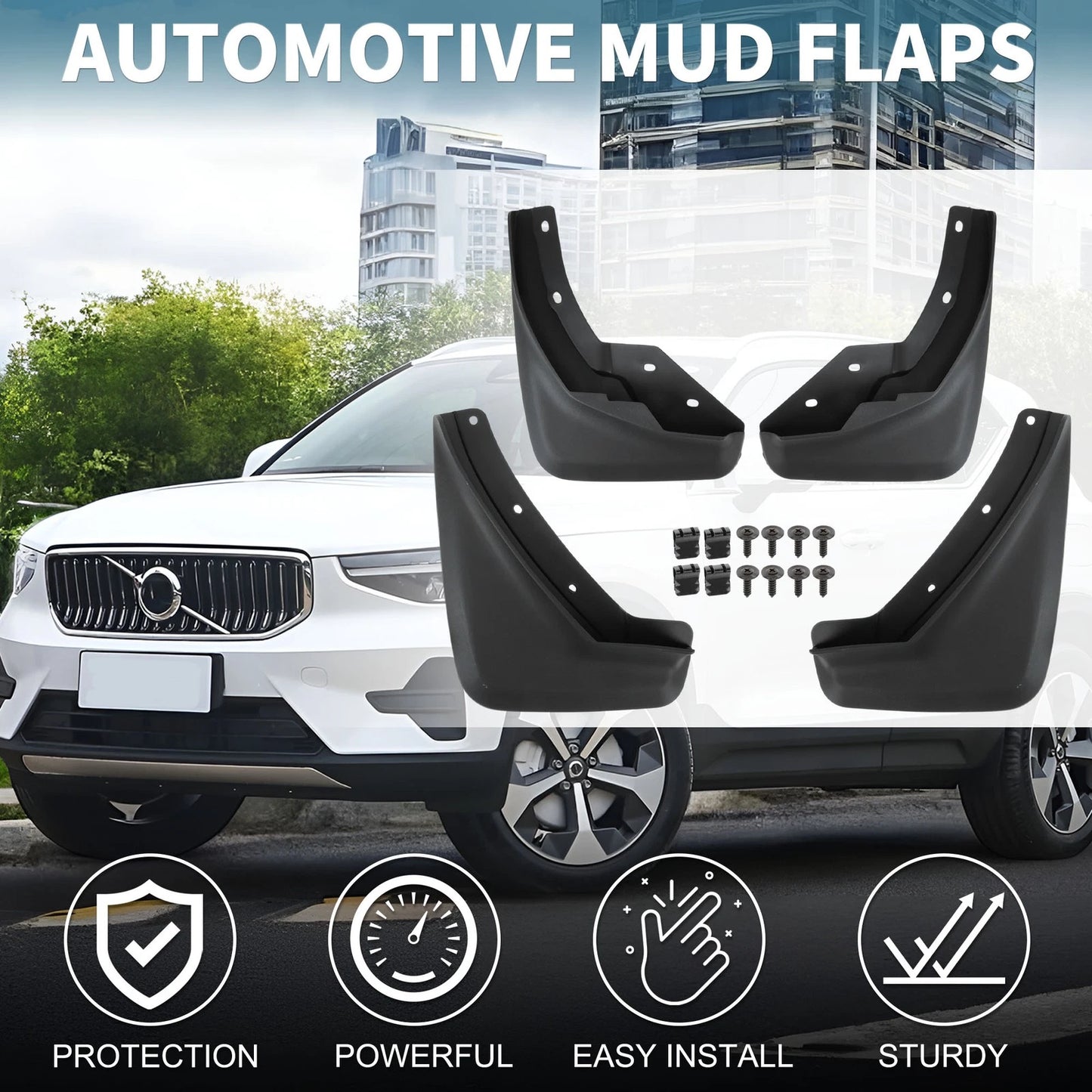 Mud Flaps for Volvo XC40 (2018-2024) - No-Drill Splash Guards