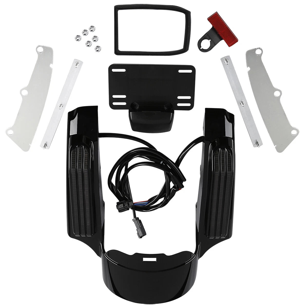 Vivid Black Rear Fender Fascia for Harley Touring Electra Glide (2014-2024)