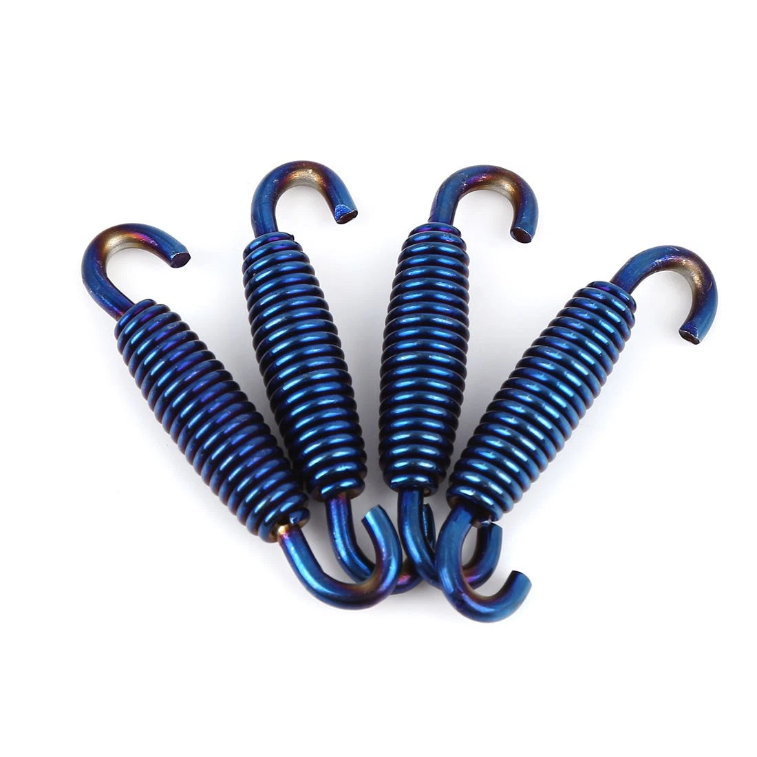 4pcs 59mm Blue Exhaust Pipe Stainless Steel Swivel Springs for Motorcycles