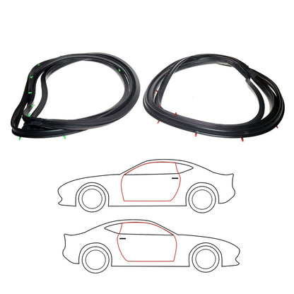 Door Weatherstrip x2 for Toyota Corolla 2-Door 1979-1987