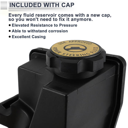 Power Steering Reservoir for Jeep Cherokee (1991-2001) 1 x Black