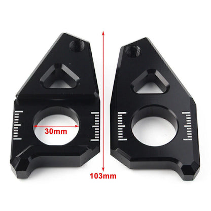 Yamaha YZF FZ8 FZ1 TMAX Gold Motorcycle Axle Spindle Chain Adjuster Blocks