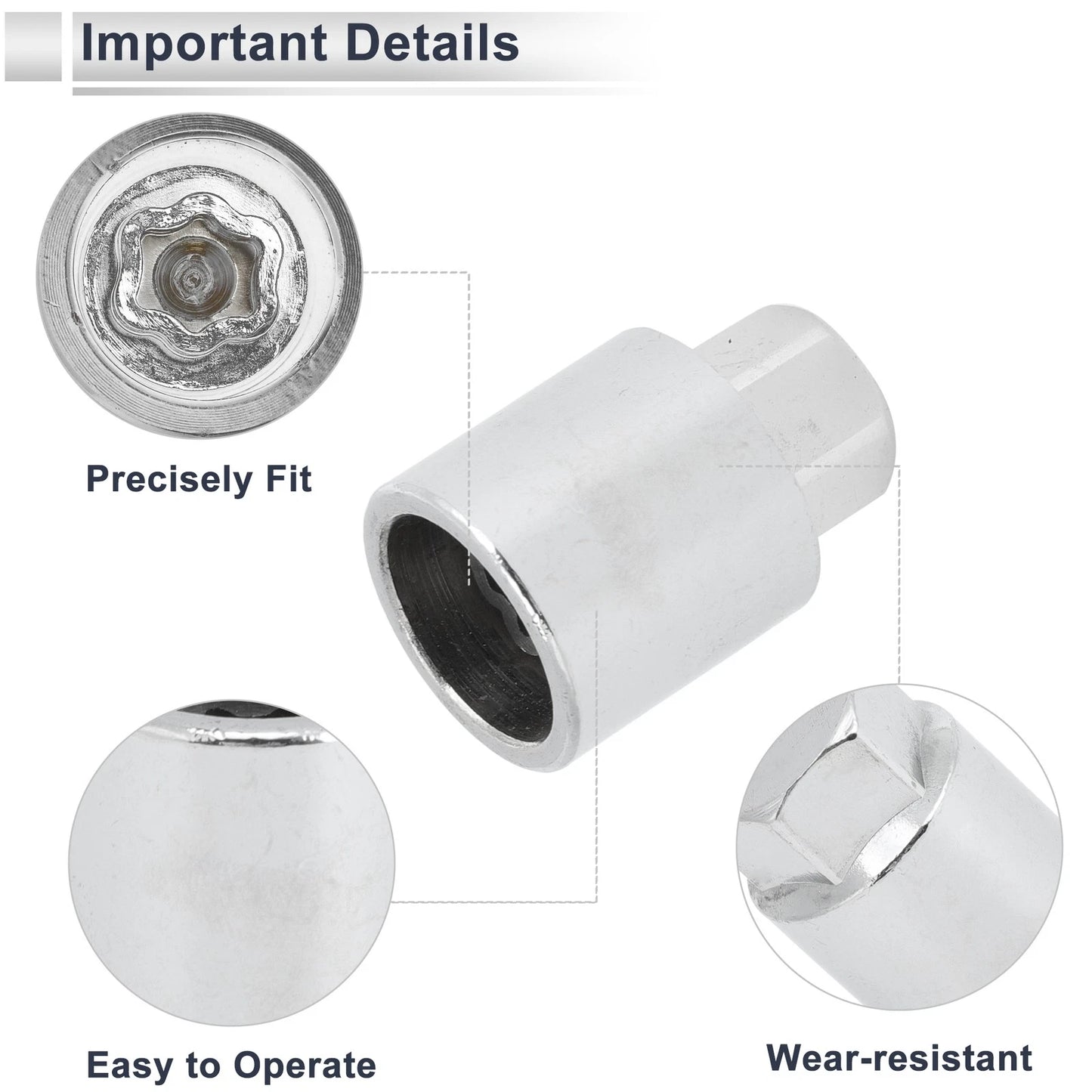B Wheel Lock Lug Nut Antitheft Key Socket for Toyota