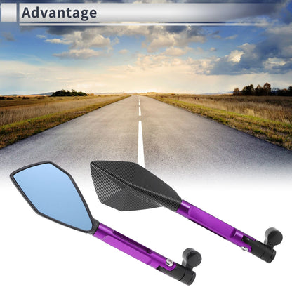 M8/M10 1 Set Motorcycle Rear View Mirrors Black Purple Aluminum for Motorcycle