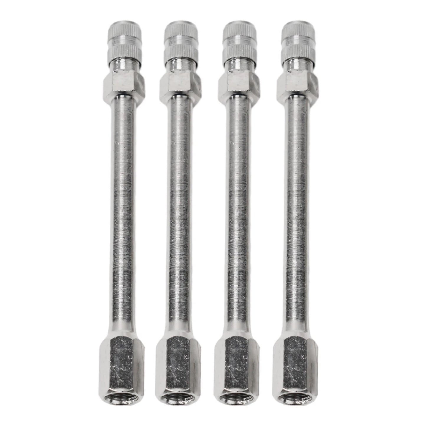 4pcs Tyre Wheel Valve Extension Extender Cap Metal Stem for Auto Car Truck