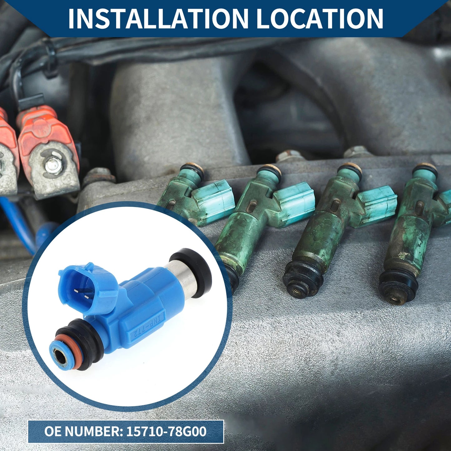 Fuel Injector 15710-78G00 for Mazda Suzuki Carry BT-50 B-2.6 (2006-2023)