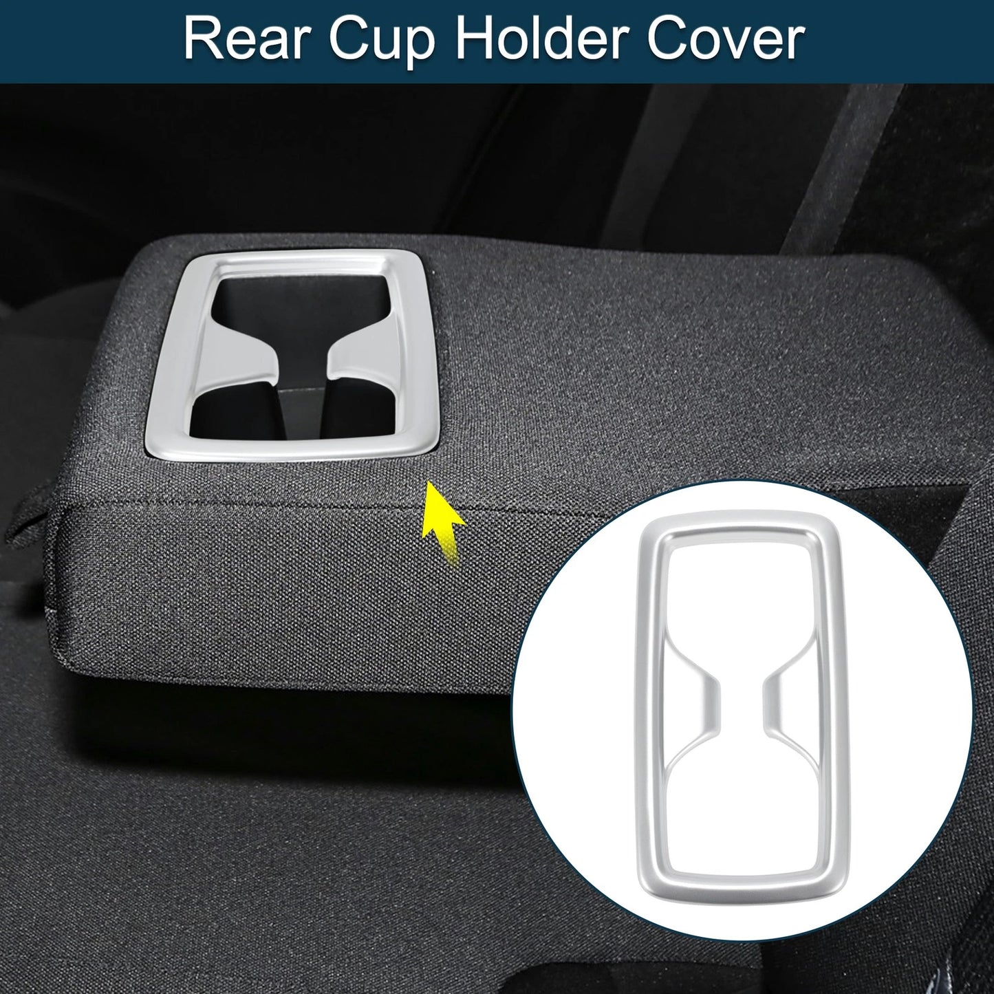 Rear Cup Holder Cover / 1 Pcs / Toyota Harrier 80 Series
