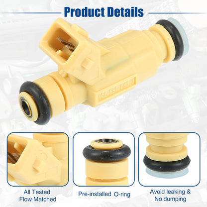 4 x Fuel Injector Nozzles for Ford Escort, Mercury Tracer 2.0L (1998)
