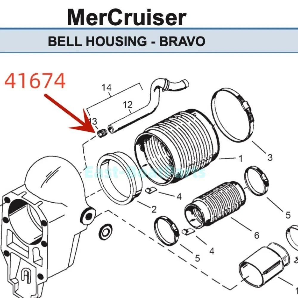 Water Hose Inserts for Mercruiser Bravo (1991-2001)