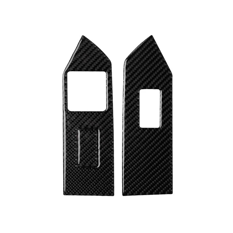 Carbon Fiber Interior Door Window Switch Trim Fit For Ford Mustang 2009- 2013