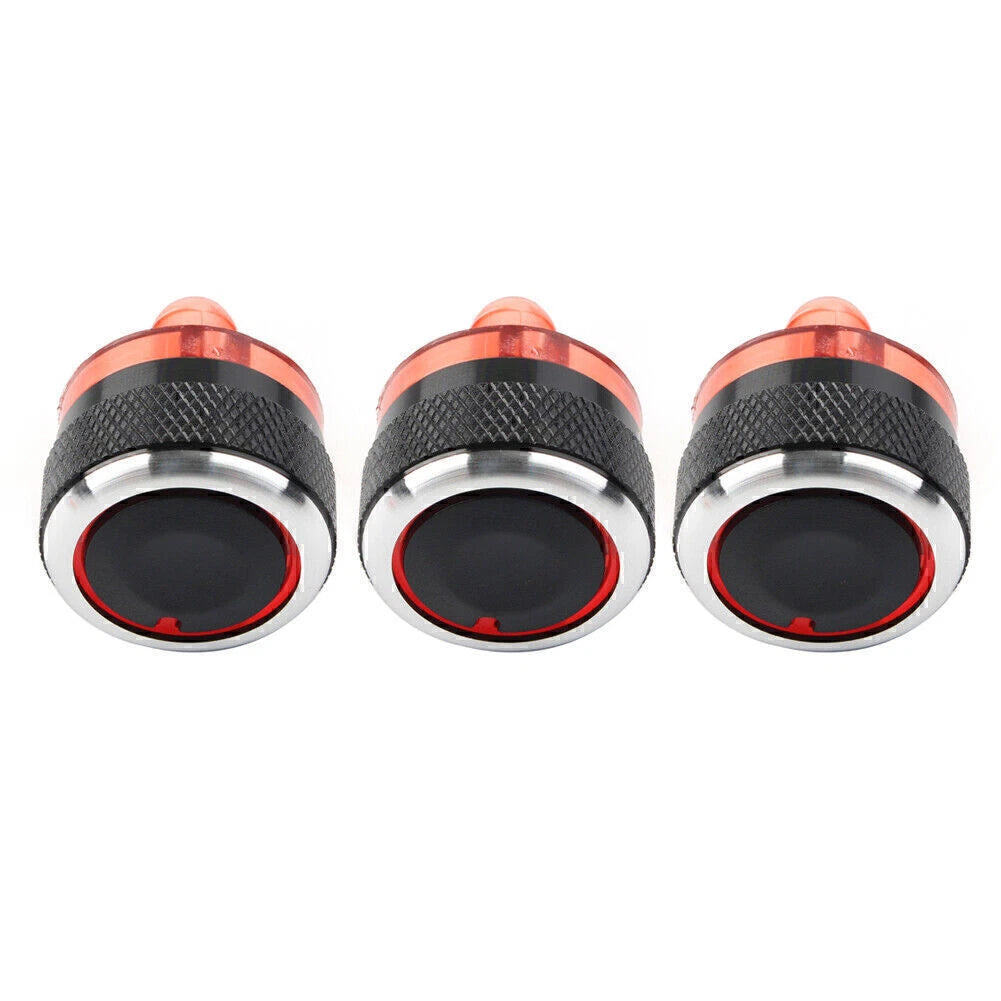 3 x ABS Switch Knob Heater Buttons A/C Covers for Peugeot 206 207 C2 (2000-2010)