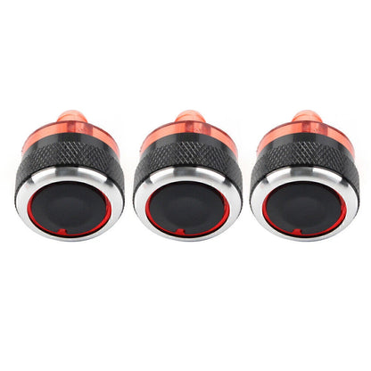3 x ABS Switch Knob Heater Buttons A/C Covers for Peugeot 206 207 C2 (2000-2010)