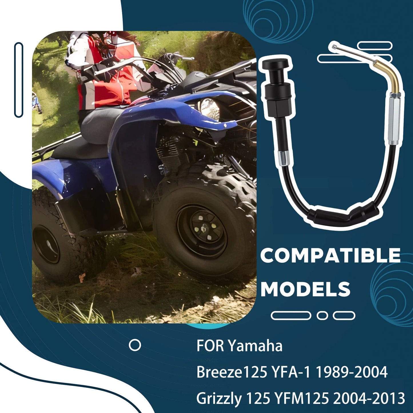 Starter Choke Cable Assembly for Yamaha Breeze/Grizzly 125 (1989-2013)