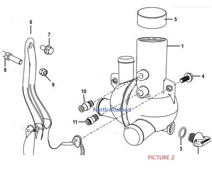 Mercury MerCruiser Inboard Sterndrive Water Distribution Housing Assembly