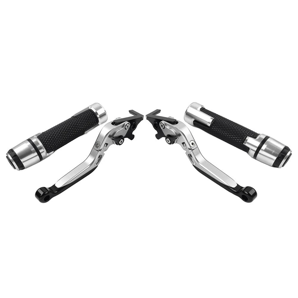 Silver Extendable Brake Clutch Lever Grip Set for BMW S1000XR (2015-2021)