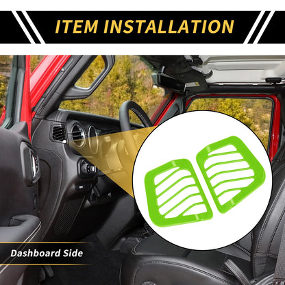 Dashboard Side Air Vent AC Outlet Cover for Jeep Wrangler JL JLU (2018-2024)
