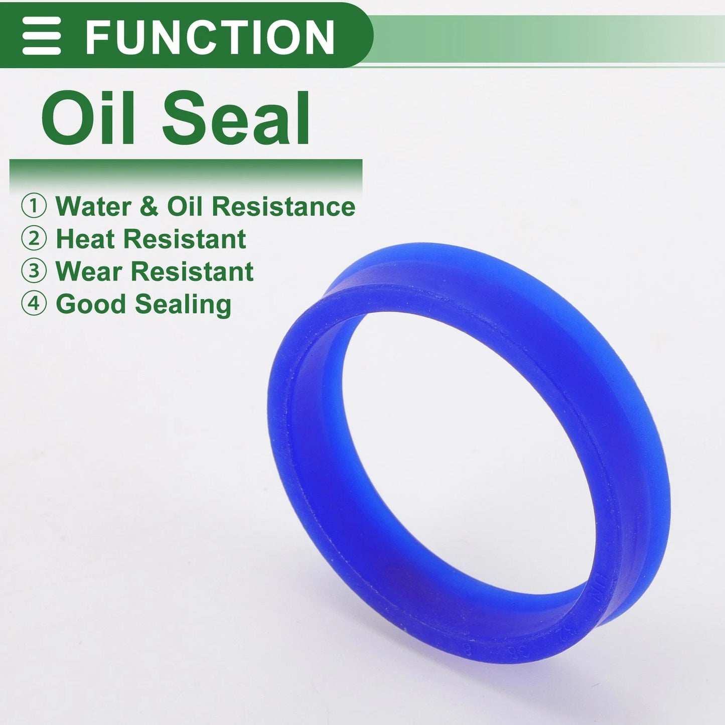 Oil Seal 32x38x8mm TPU Rotary Shaft Seal High Pressure Blue 5 Pcs