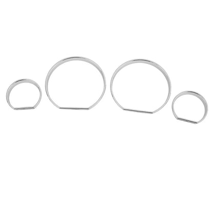 Silver Dashboard Instrument Gauge Panel Ring Cover for BMW 3 Series E46 (2000-2006)