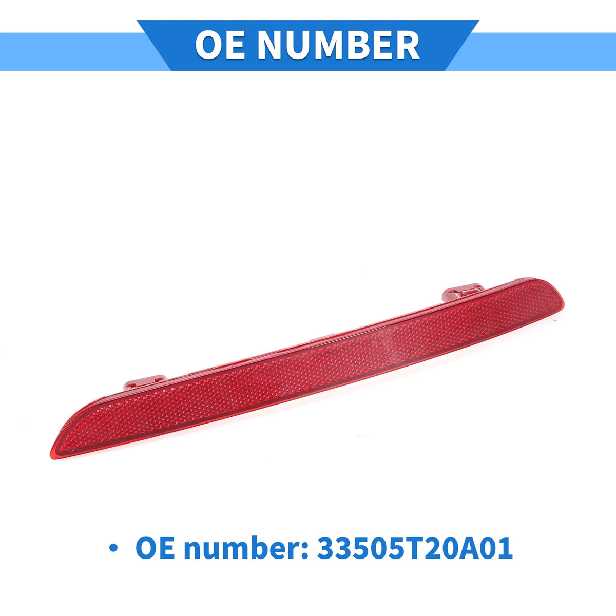 Rear Right Bumper Reflector for Honda Civic (2022-2023) Red