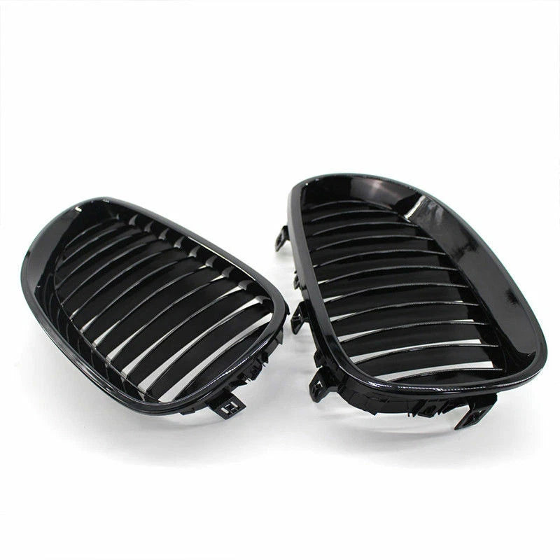 Gloss Black Front Kidney Grille for 2003-2010 BMW E60 525i 530i (2003-2010)