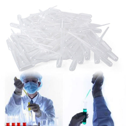 100 x 0.2ml Graduated Disposable Plastic Eye Droppers for Experiments
