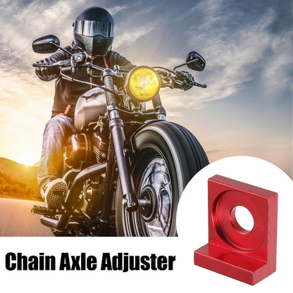 4pcs 12mm Dia Hole Chain Adjuster Block Tensioners Red Metal for Motorcycle