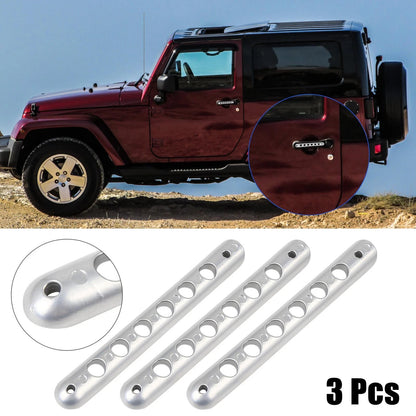 3 x Door Handle Insert Trim Covers for Jeep Wrangler 2-Door (2007-2018)