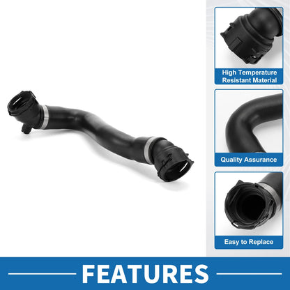 Radiator Hose 1Pc Rubber Black for BMW F26 X4 XDrive28i (2015-2018)