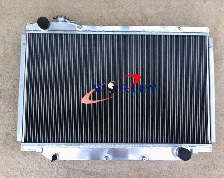 Aluminum Radiator + Black Hose for Toyota Landcruiser HZJ80 HDJ80 (90-98)