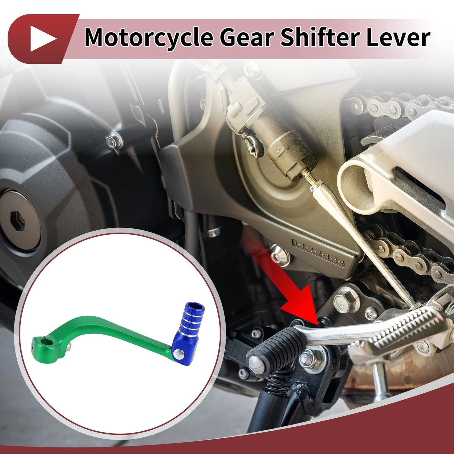 Folding Shifter Lever for Honda CRF110F 2013-2018 Green & Blue