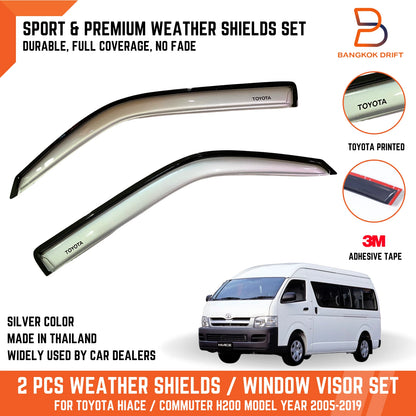 Visor Rain Shield Wind Deflector for Toyota Hiace Commuter (2005-2019)