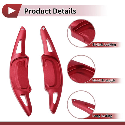 Red Aluminum Alloy Steering Wheel Paddles for Mazda Axela (2020-2021)