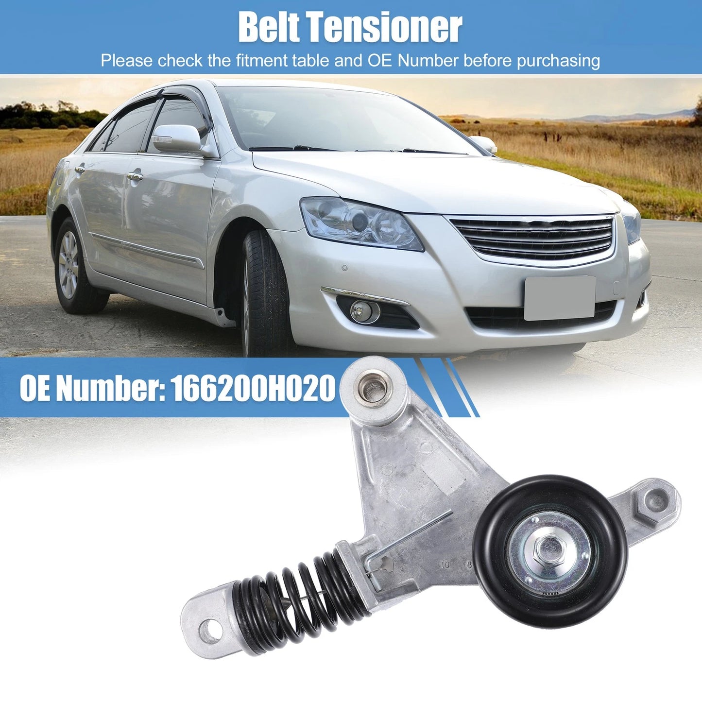 1x Engine Belt Tensioner Pulley for Toyota Camry (2006–2010)