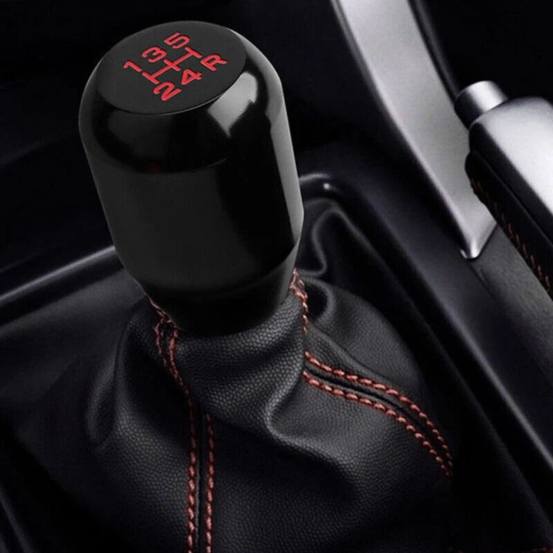 Universal Black Manual Gear Shift Knob & Boot Cover for Car