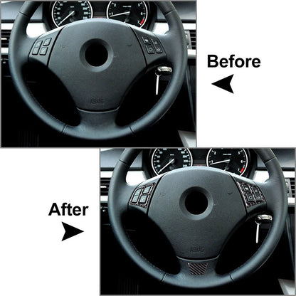 Carbon Fiber Look Steering Wheel Cover Trim for BMW 3 Series (2006-2013)