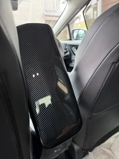 Carbon Fiber Armrest Box Lid Cover Trim for 2023-2024 Toyota Prius