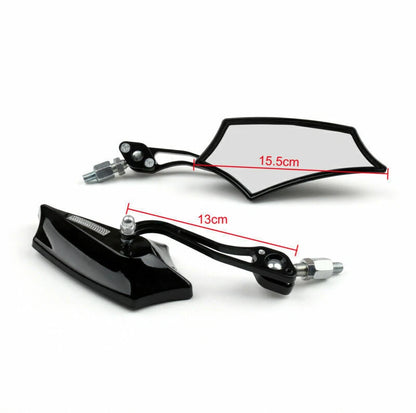8mm/10mm Rear View Mirrors for Motorcycle Chopper Cruiser