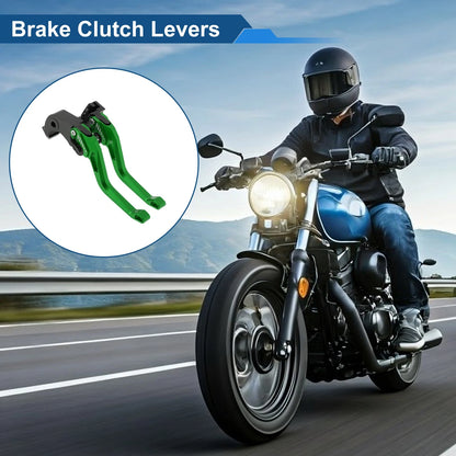 Adjustable Short Brake Clutch Levers for Kawasaki ZX6R ZX-6R 636 Green