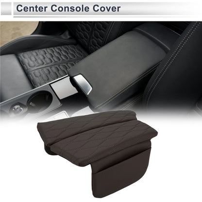 Car Center Console Cover for BMW 5 Series (2011-2017) Dark Brown 1 x Set