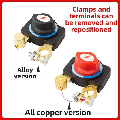 12V/24V Battery Disconnect Switch Power Shut Off for Cars/SUVs/Trucks/Boats