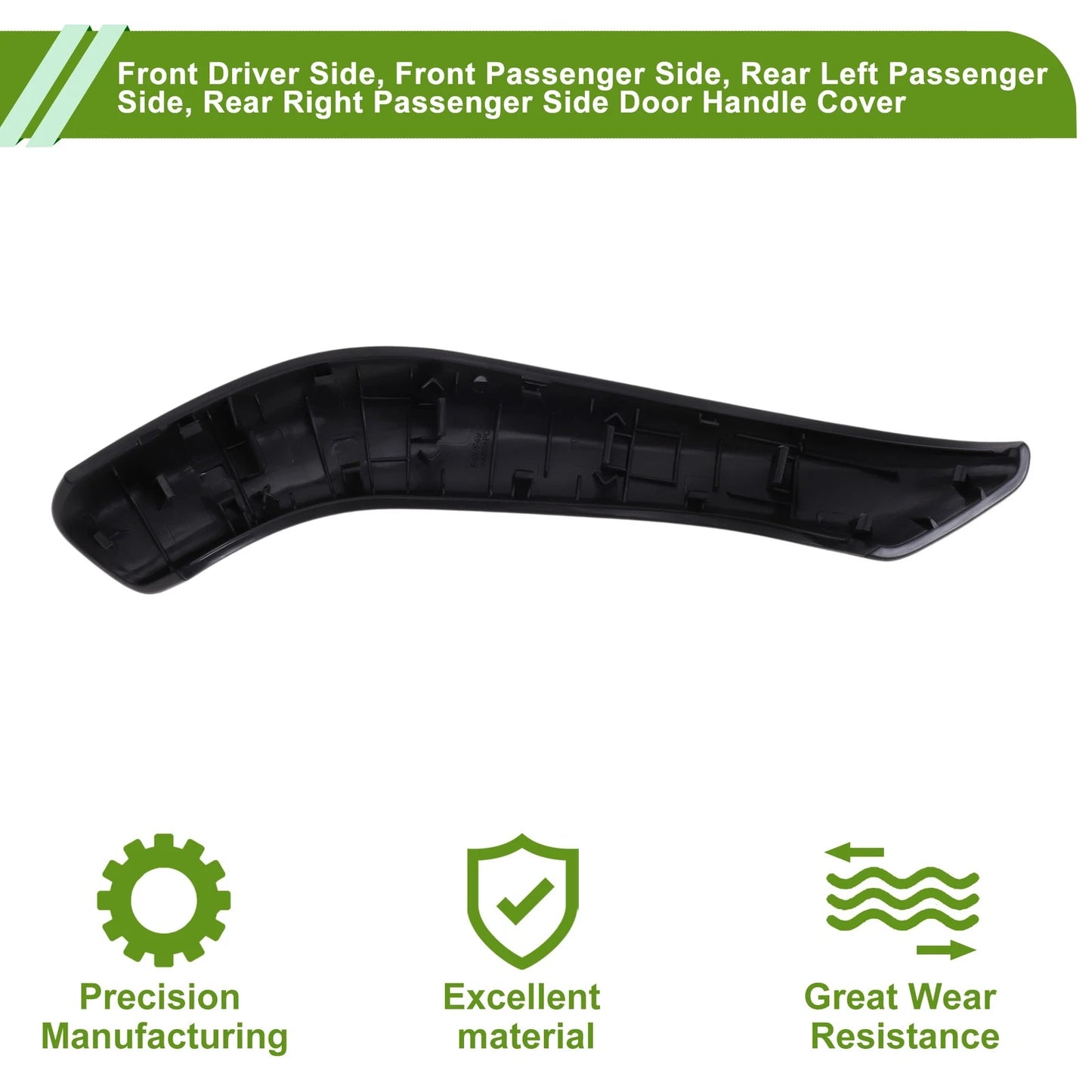Door Panel Handle Pull Trim Cover for BMW X1 F48 (2016-2022) Black