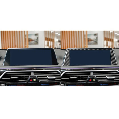 Soft Carbon Fiber Console Nav Display Frame Trim for BMW 7 Series G11 2016-2022